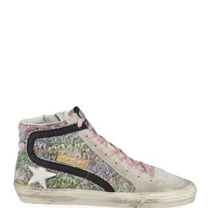 Golden Goose Slide High-Top Sequin Suede Sneaker
